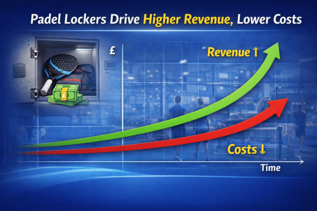 padel club locker systems:higher revenue less cost, more margin.