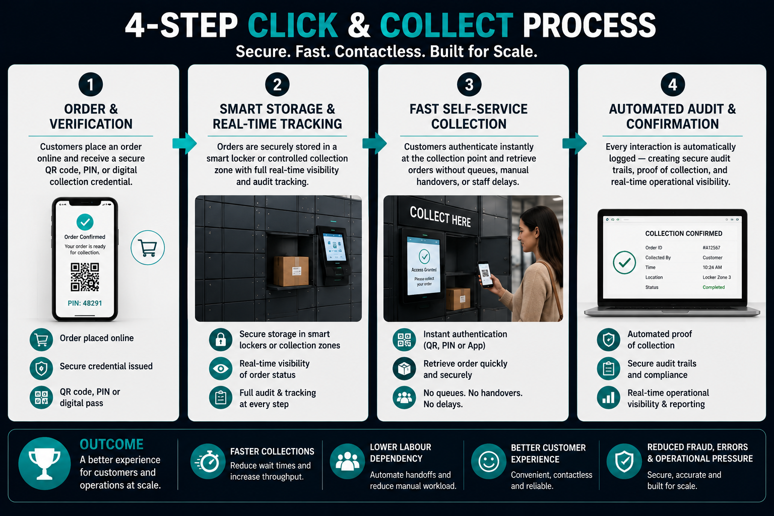 4 Step Click N Collect Process - Retail