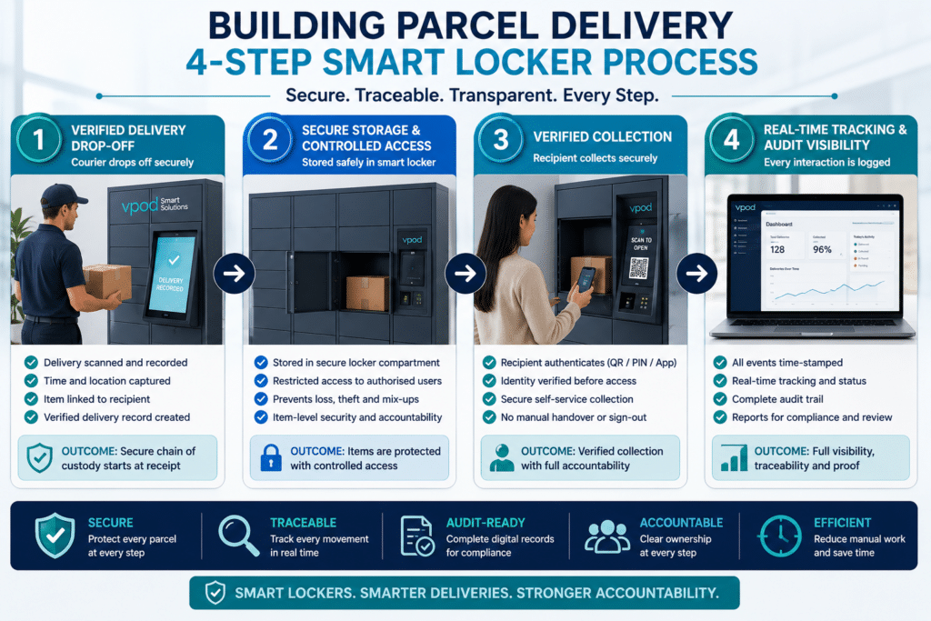 Building Parcel Delivery 4 Step Process