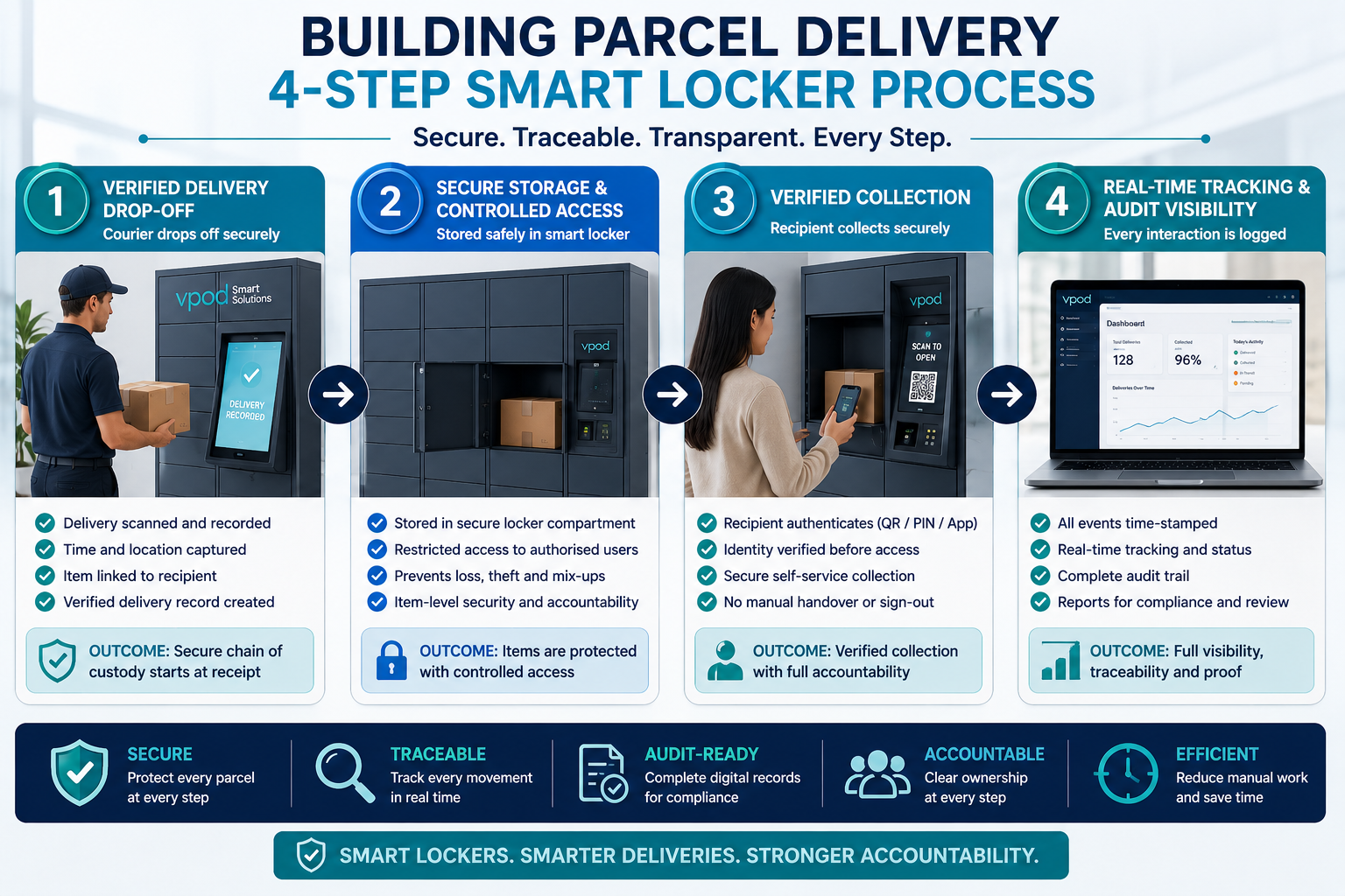 Building Parcel Delivery 4 Step Process