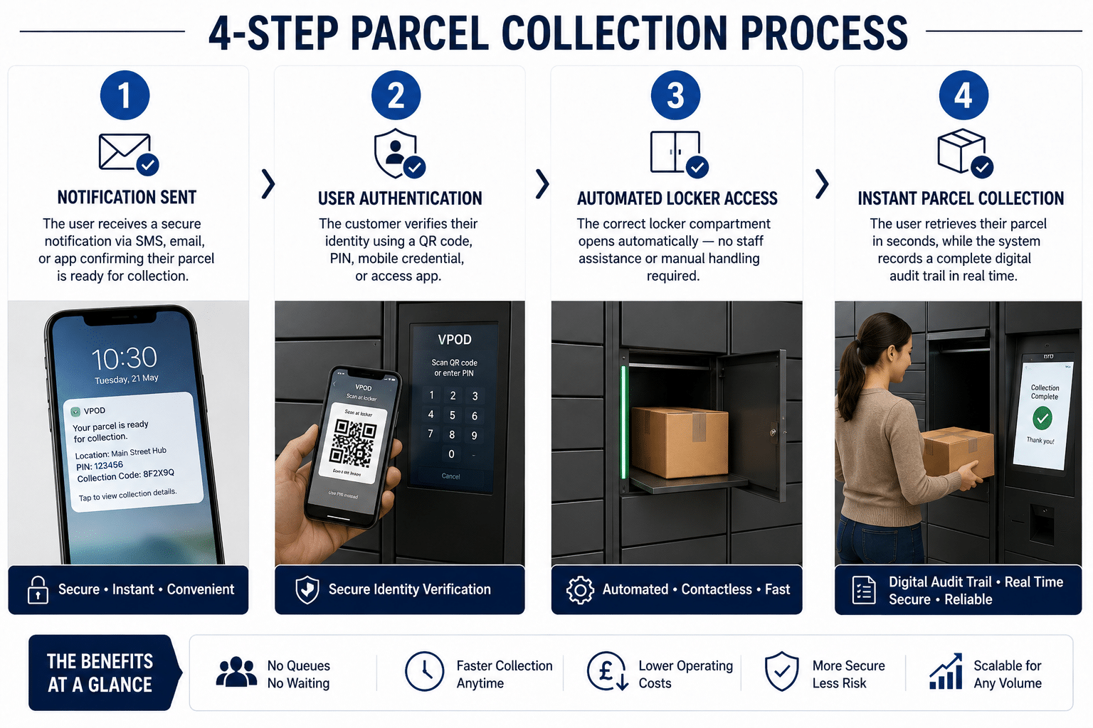 4 Step Click n Collect Retail Locker