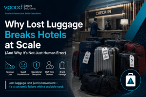 Guide explaining why lost luggage occurs in hotels and how smart luggage storage improves tracking and control.