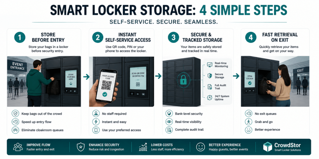 Smart Locker Storage Steps