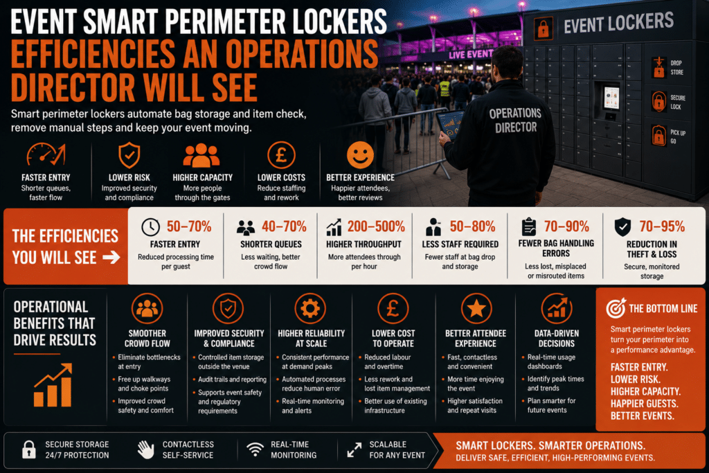 Efficiencies that an operations director at events will see