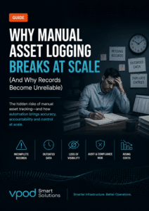 Guide showing how automated asset tracking improves asset visibility, accountability, audit trails, and operational control using Vflex smart locker systems.