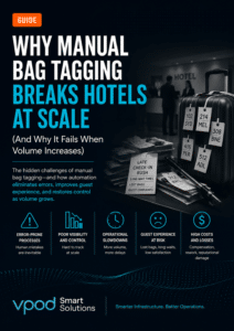 Guide explaining why manual bag tagging creates luggage tracking errors, retrieval delays, and operational challenges in hotels.