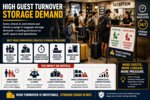 High guest turnover storage demand
