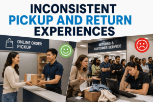 Inconsistent pick up and return experience
