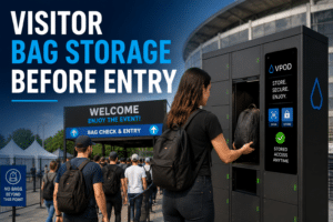 Visitor Bag Storage before Entry