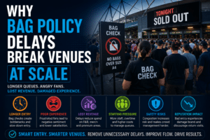 Why bag policies delays venues at scale