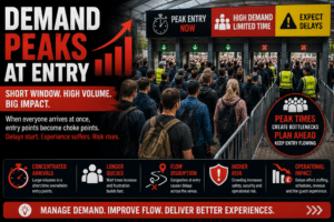 demand peaks at entry events