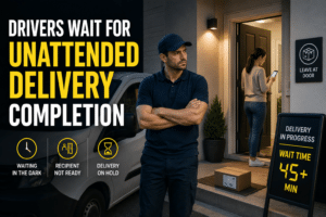 drivers wait for unattended delivery