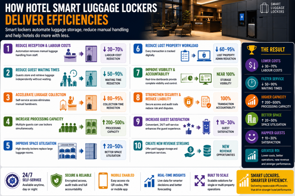 Hotel Smart Locker efficiency summary