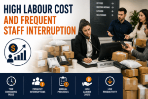 high labour costs and frequent staff interruption