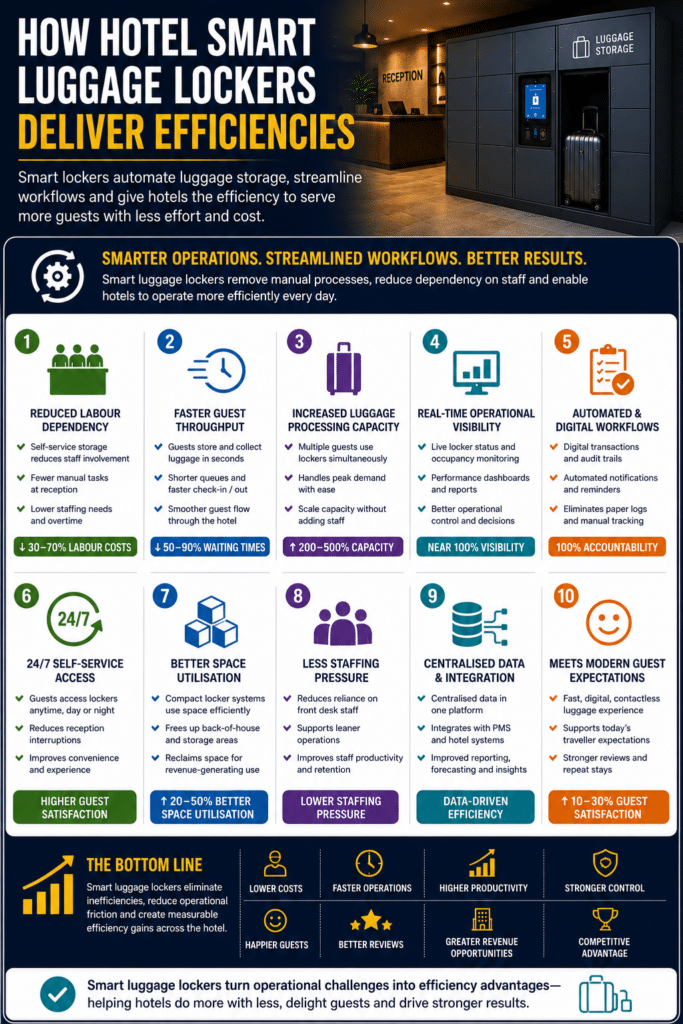 hotel smart luggage locker efficiency