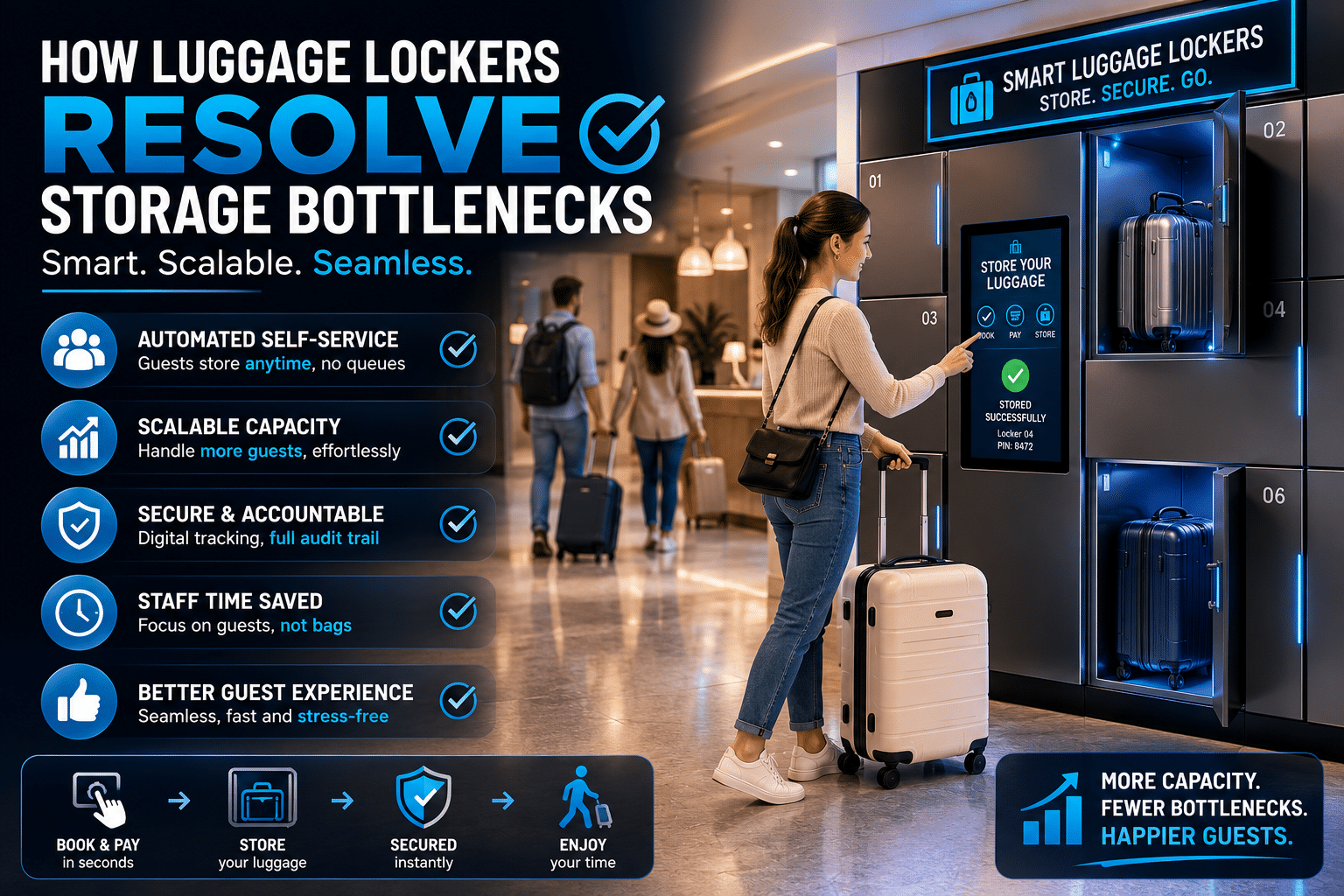how luggage lockers solve storage pain points