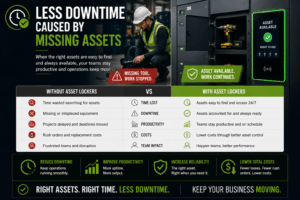 less downtime caused by missing assets
