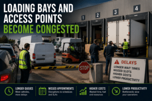 loading bays and access becomes congested