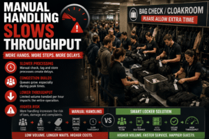 manual handling slows throughput Events