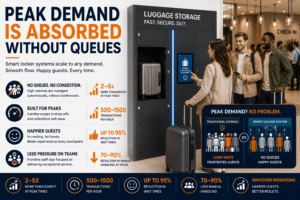 peak demand absorbed without queues