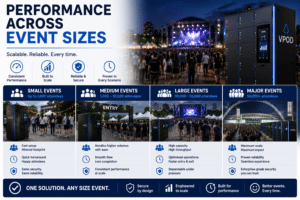 performance across event sizes