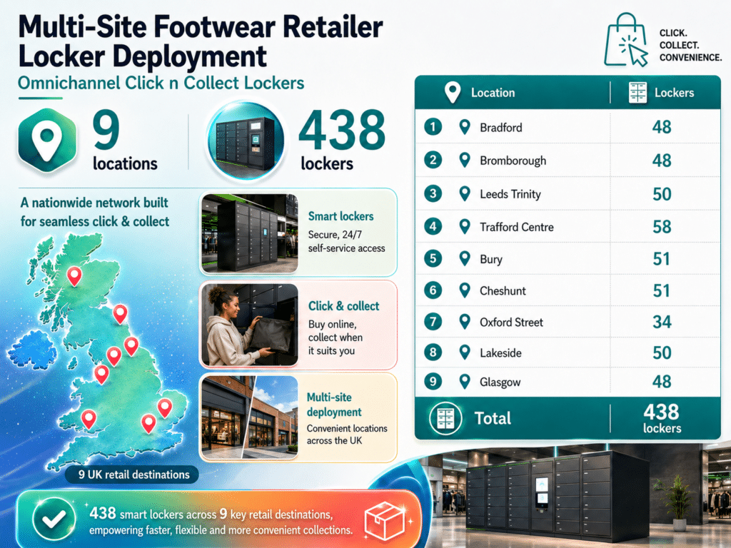 multi site uk footwear retail click N Collect deployment