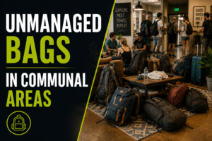 unmanned bags in communal areas