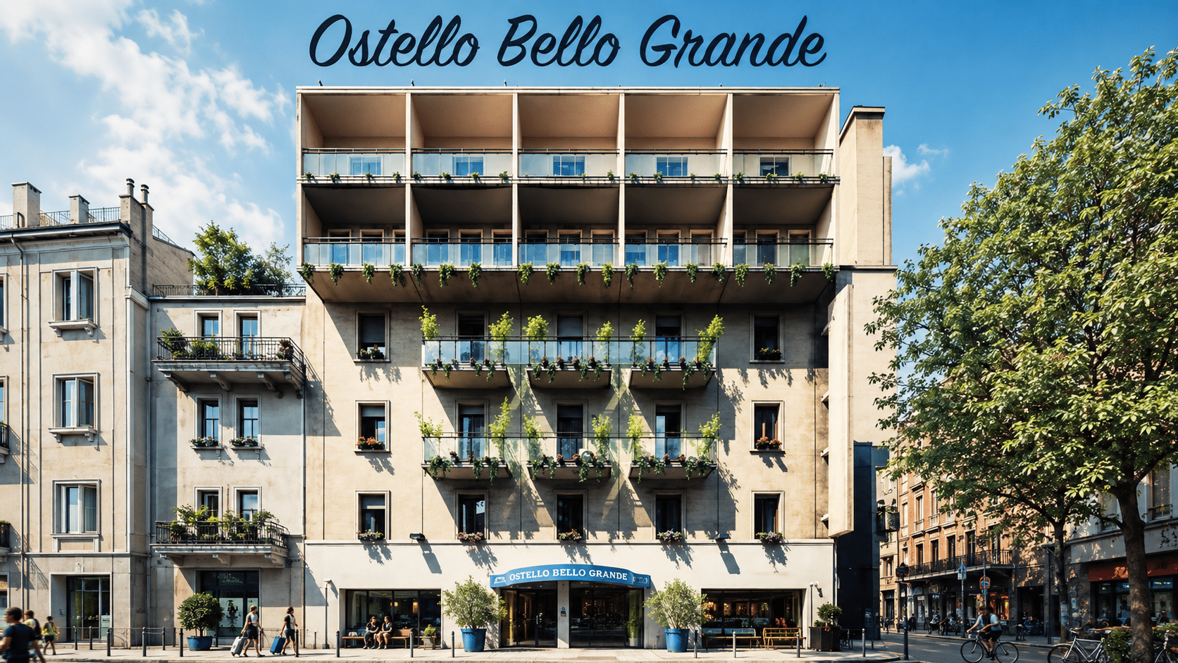Exterior of Ostello Bello Grande in Milan, one of the hospitality locations featured in the Ostello Bello smart locker case study