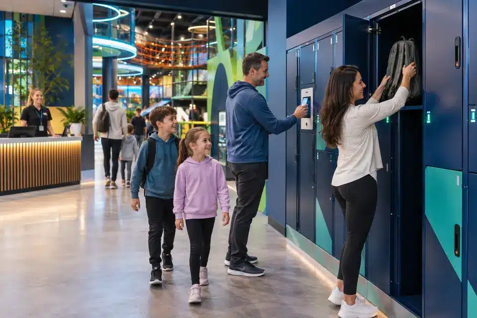 Flip Out attraction smart locker case study