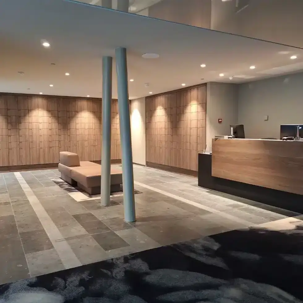 Smart luggage lockers at a hotel