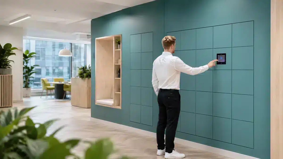 Hybrid workplace smart lockers supporting mobile access and flexible allocation