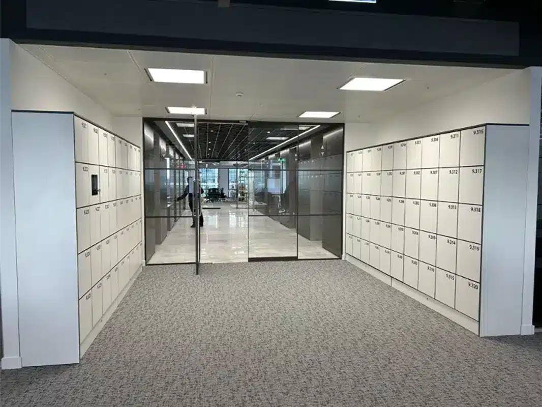 Office smart locker location assessed during the installation survey