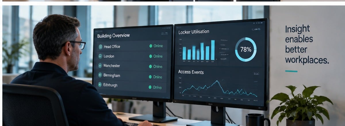 Workplace access and locker operations dashboard
