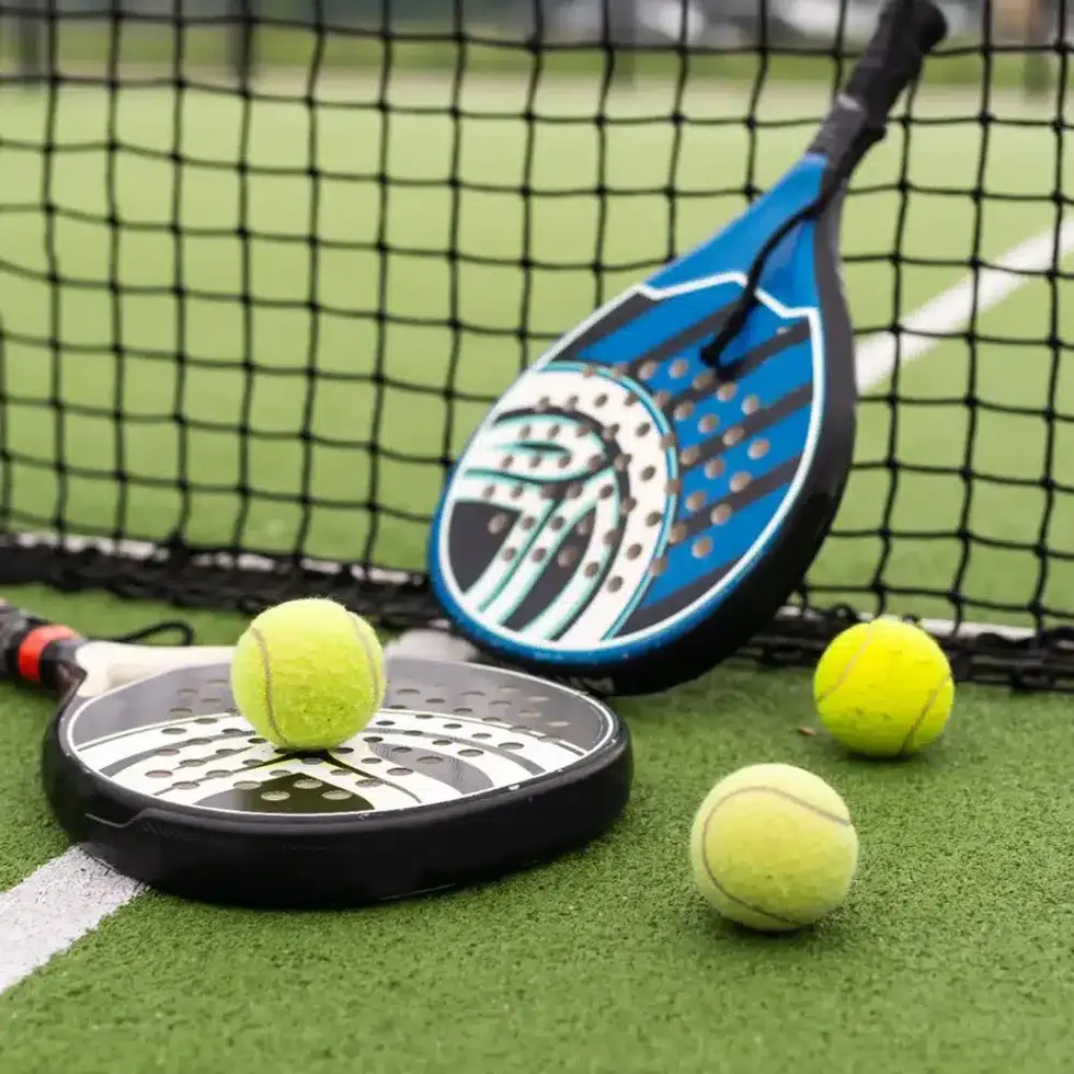Modern padel court representing secure storage for padel club players