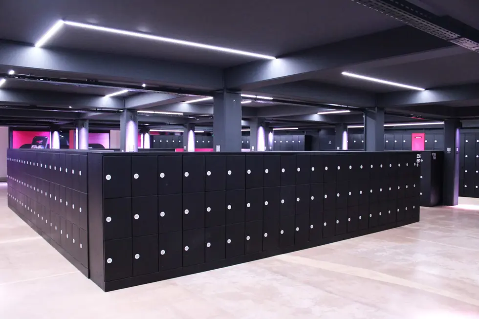 Smart lockers at a major live venue