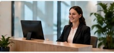 Reception and visitor workplace environment