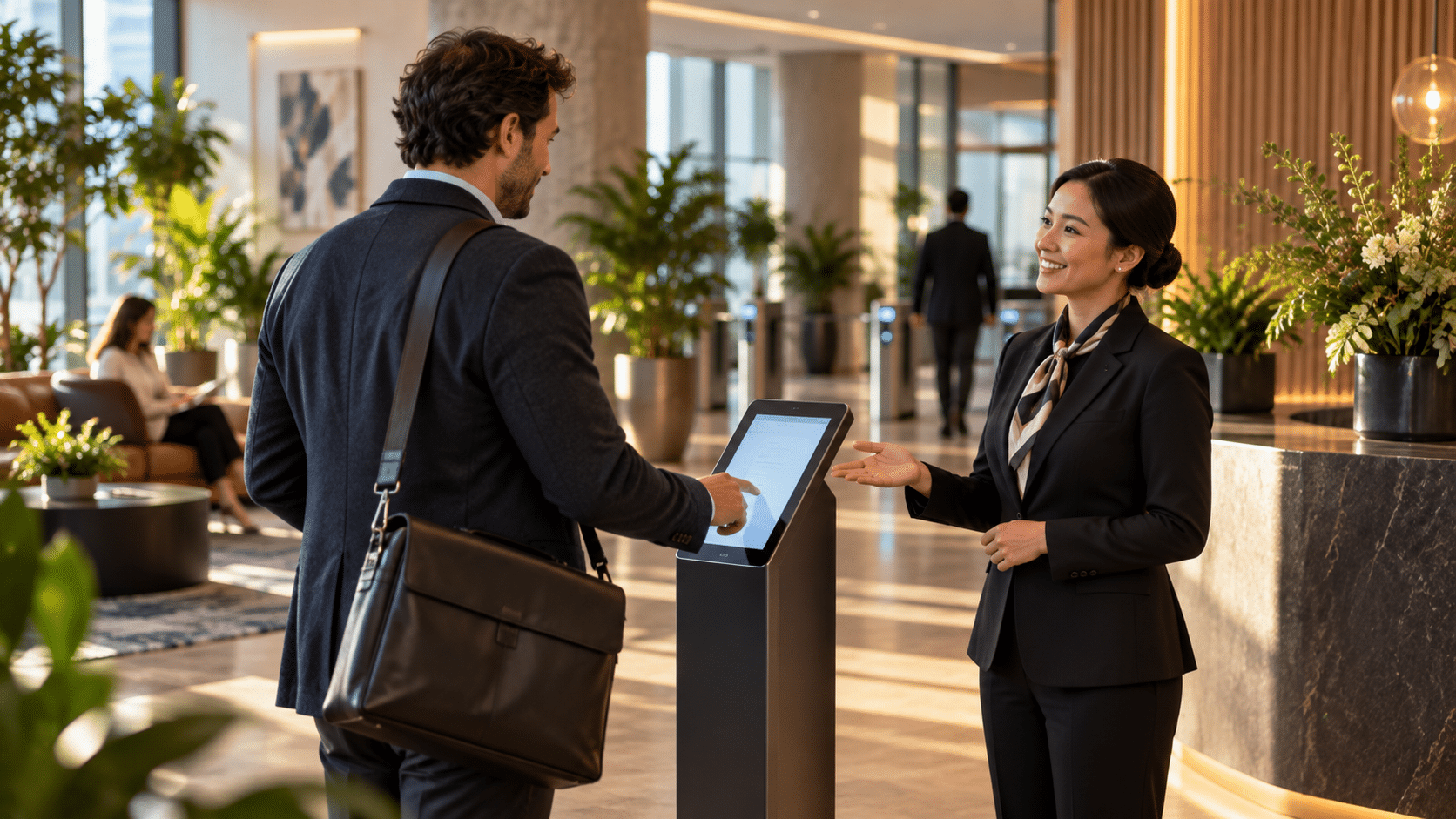 Visitor and reception journey