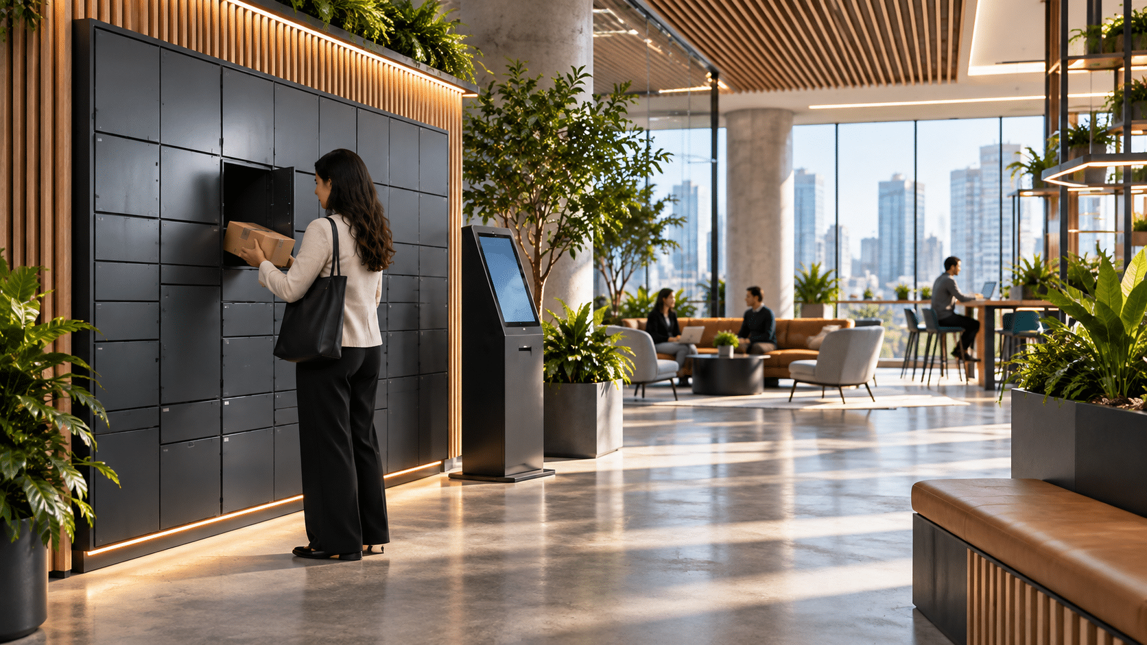 Smart workplace lockers