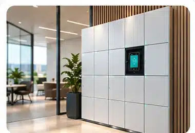 Vpod smart locker system in a modern workplace