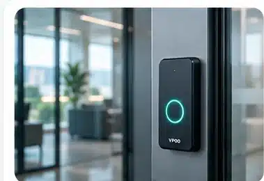 Connected workplace access technology integrated with Vpod systems