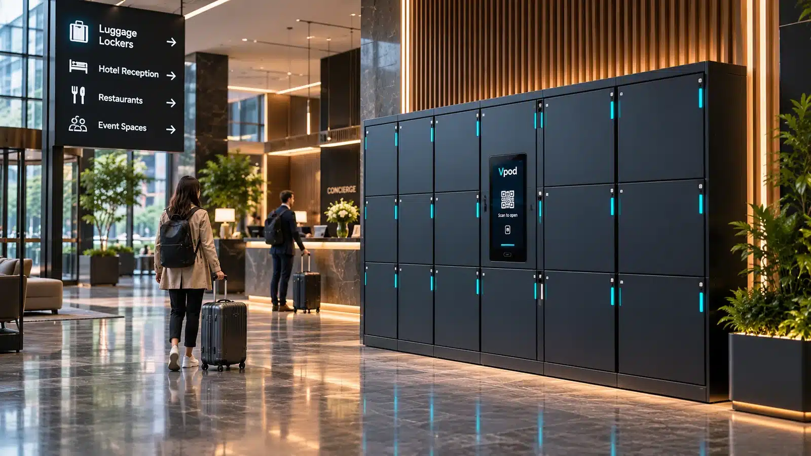 Ibis Geneva Vpod smart luggage locker deployment